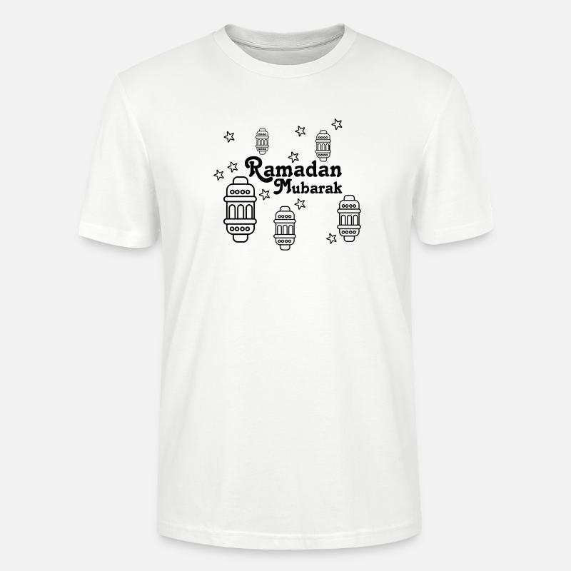 Ramadan Mubarak Lichter, Sternchen - Stanley/Stella Unisex Bio-T-Shirt CRAFTER - Weiß