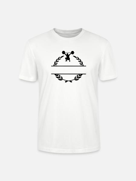 Gewichtheber im Lorbeerkranz - Stanley/Stella Unisex Bio-T-Shirt CRAFTER - Weiß