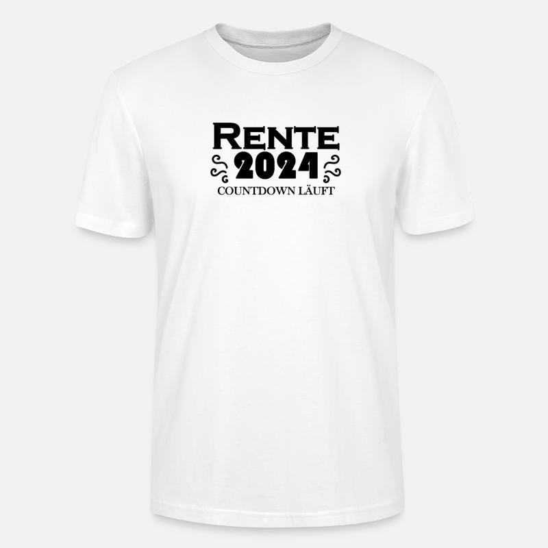 Rente 2024 Ruhestand - Rentner Geschenk - Stanley/Stella Unisex Bio-T-Shirt CRAFTER - Weiß