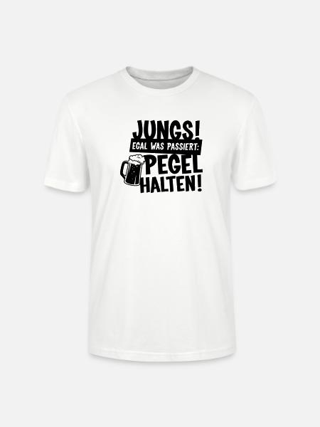 Jungs Pegel halten Sauftour - Stanley/Stella Unisex Bio-T-Shirt CRAFTER - Weiß