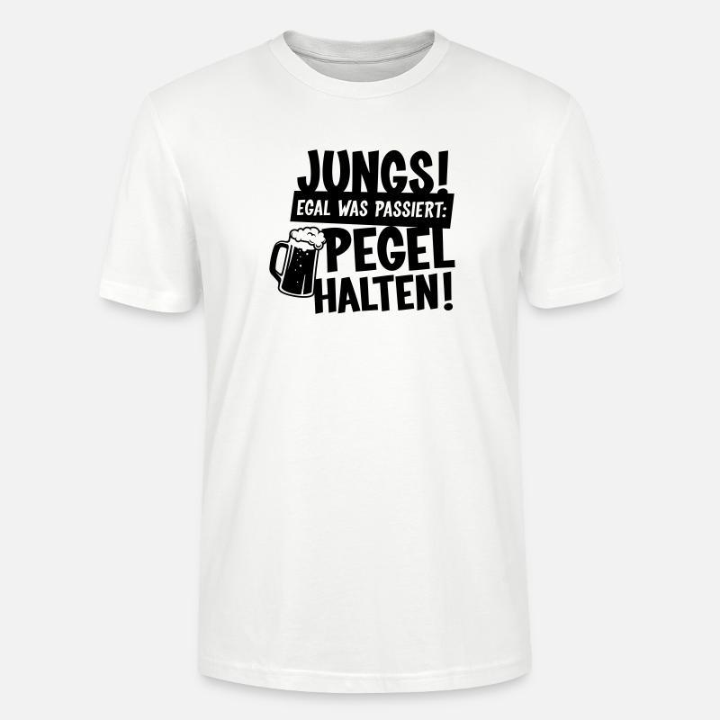 Jungs Pegel halten Sauftour - Stanley/Stella Unisex Bio-T-Shirt CRAFTER - Weiß
