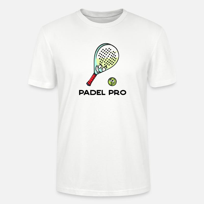 Rückschlag Statement Schläger Ball Statement Padel - Stanley/Stella Unisex Bio-T-Shirt CRAFTER - Weiß