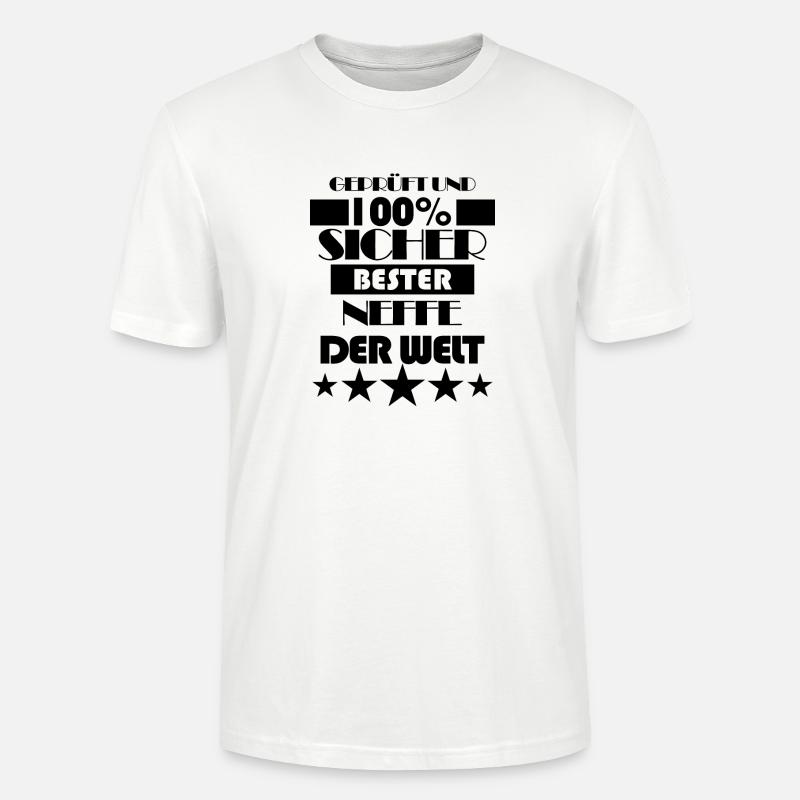 Neffe SpruchGeschenk - Stanley/Stella Unisex Bio-T-Shirt CRAFTER - Weiß