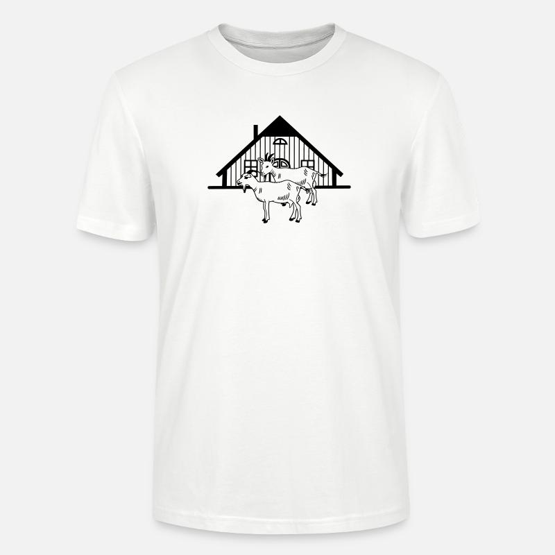 Ziegenfarm oder Stall - Stanley/Stella Unisex Bio-T-Shirt CRAFTER - Weiß