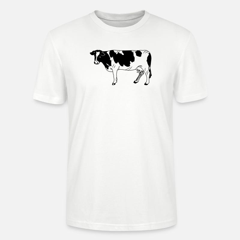 Kuh schwarzpelzig, Milchrasse - Stanley/Stella Unisex Bio-T-Shirt CRAFTER - Weiß