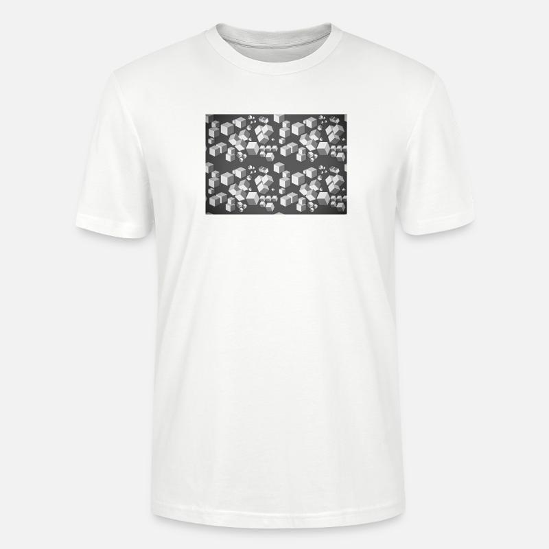 Dekopattern Grau-Weiss - Stanley/Stella Unisex Bio-T-Shirt CRAFTER - Weiß