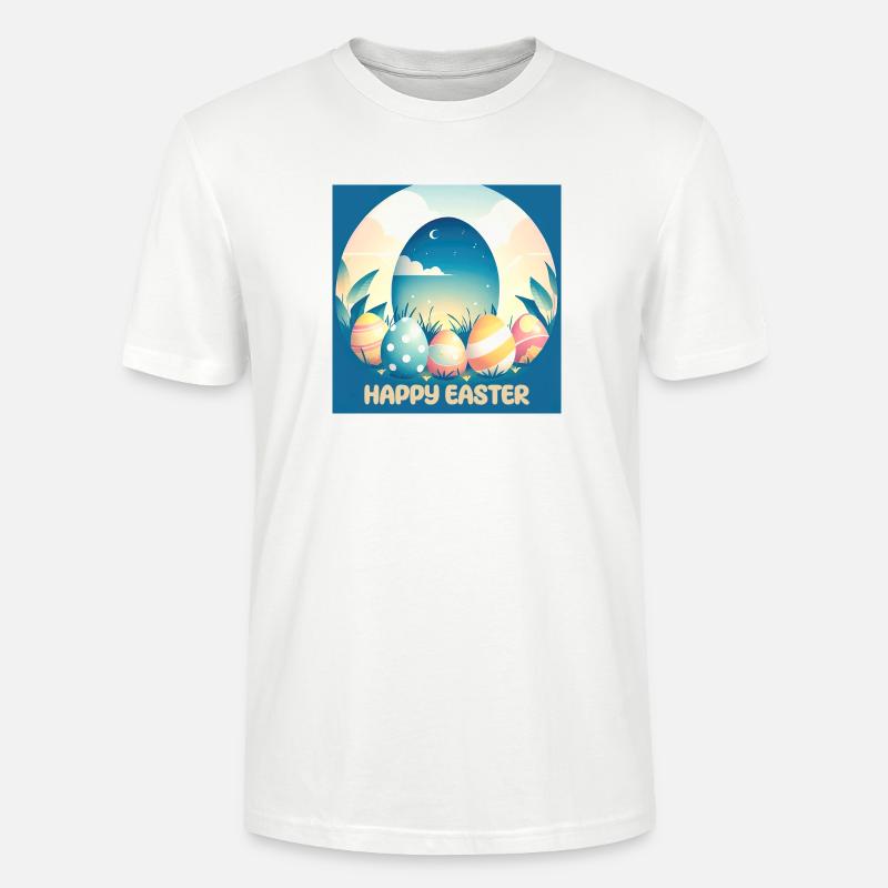 Happy Easter, Easter Egg - Stanley/Stella CRAFTER Unisex Organic T-Shirt - white