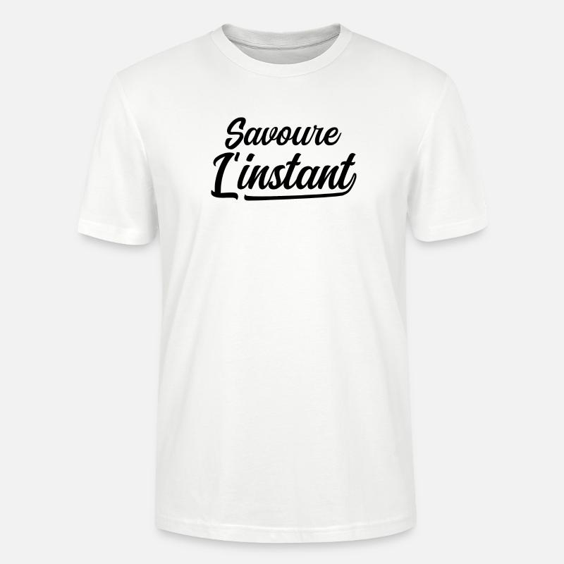 Savoure l'instant - T-shirt bio CRAFTER Stanley Stella Unisexe - blanc