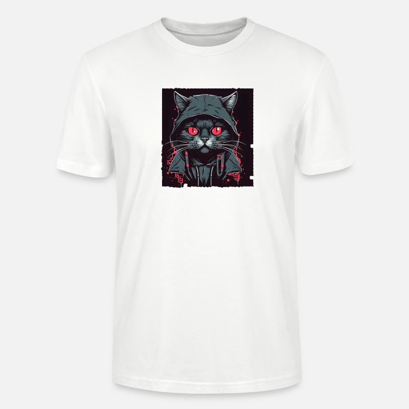 Hacker cat - Stanley/Stella Unisex Bio-T-Shirt CRAFTER - Weiß