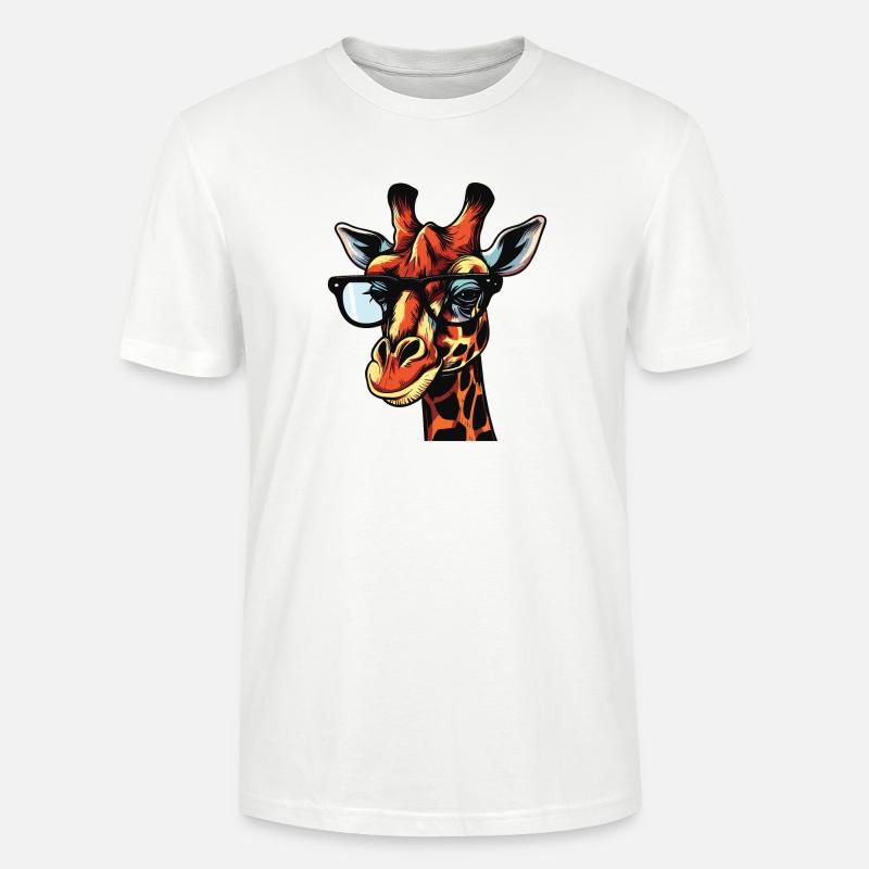 Cartoon Comic Giraffe Design - Stanley/Stella Unisex Bio-T-Shirt CRAFTER - Weiß