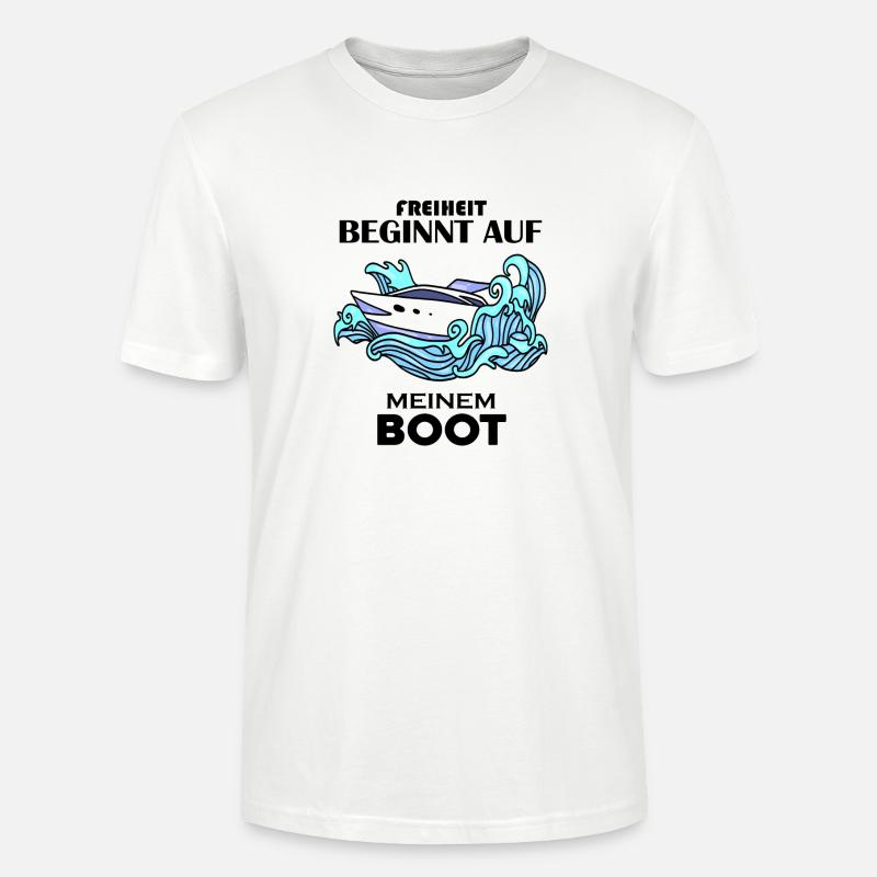 Boote Motorboot - Stanley/Stella Unisex Bio-T-Shirt CRAFTER - Weiß