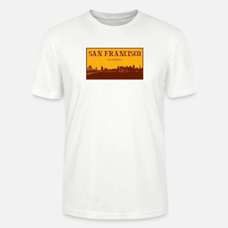 San Francisco Skyline Retro - Stanley/Stella Unisex Bio-T-Shirt CRAFTER - Weiß