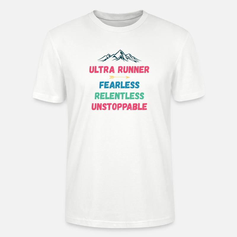 Ultra Runnner - Intrépide. Implacable. Imparable. - T-shirt bio CRAFTER Stanley Stella Unisexe - blanc