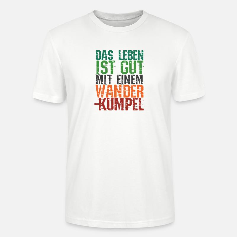 Wanderwege Wanderer Statement Klettern Wandern - Stanley/Stella Unisex Bio-T-Shirt CRAFTER - Weiß