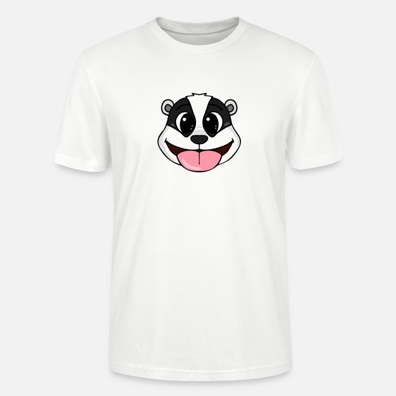 Dachs Kopf - Stanley/Stella Unisex Bio-T-Shirt CRAFTER - Weiß