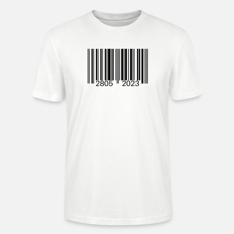 Barcode - Stanley/Stella CRAFTER Unisex Organic T-Shirt - white