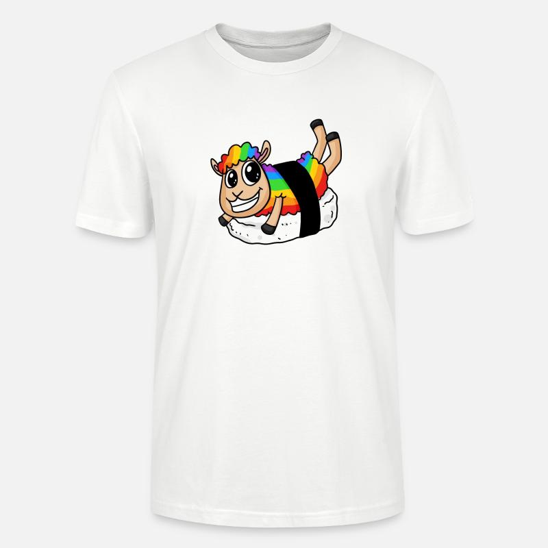 Regenbogen Sushi Schaf - Stanley/Stella Unisex Bio-T-Shirt CRAFTER - Weiß
