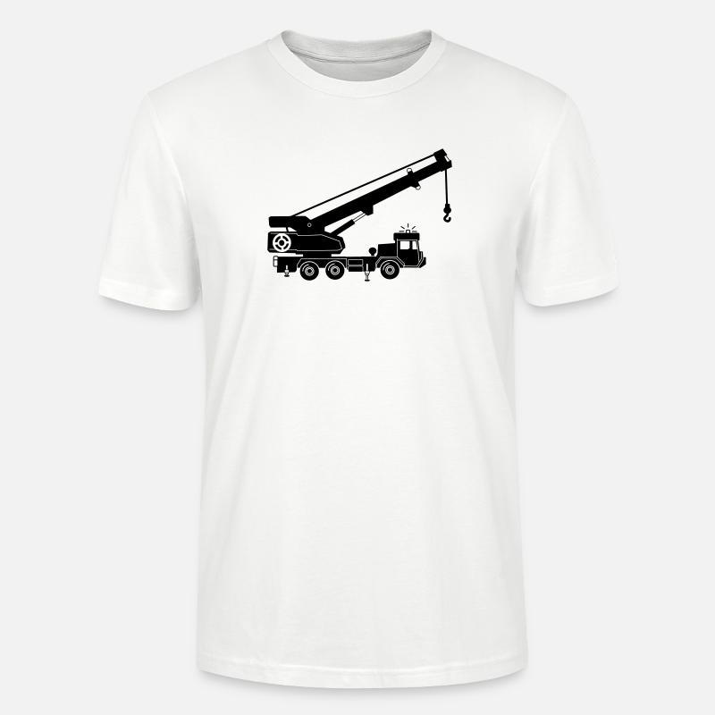 Kranwagen oder Abschleppwagen - Stanley/Stella Unisex Bio-T-Shirt CRAFTER - Weiß