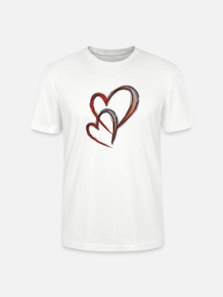 Doppelherz 4 6 23 - Stanley/Stella CRAFTER Unisex Organic T-Shirt - white