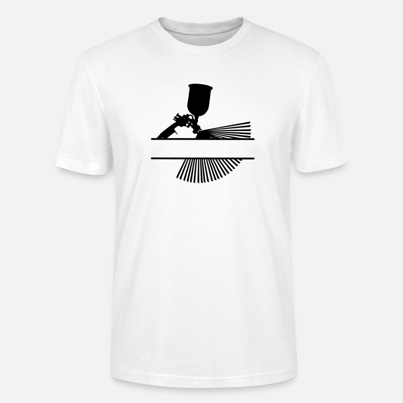 Pulvériser avec une bannière de texte - T-shirt bio CRAFTER Stanley Stella Unisexe - blanc