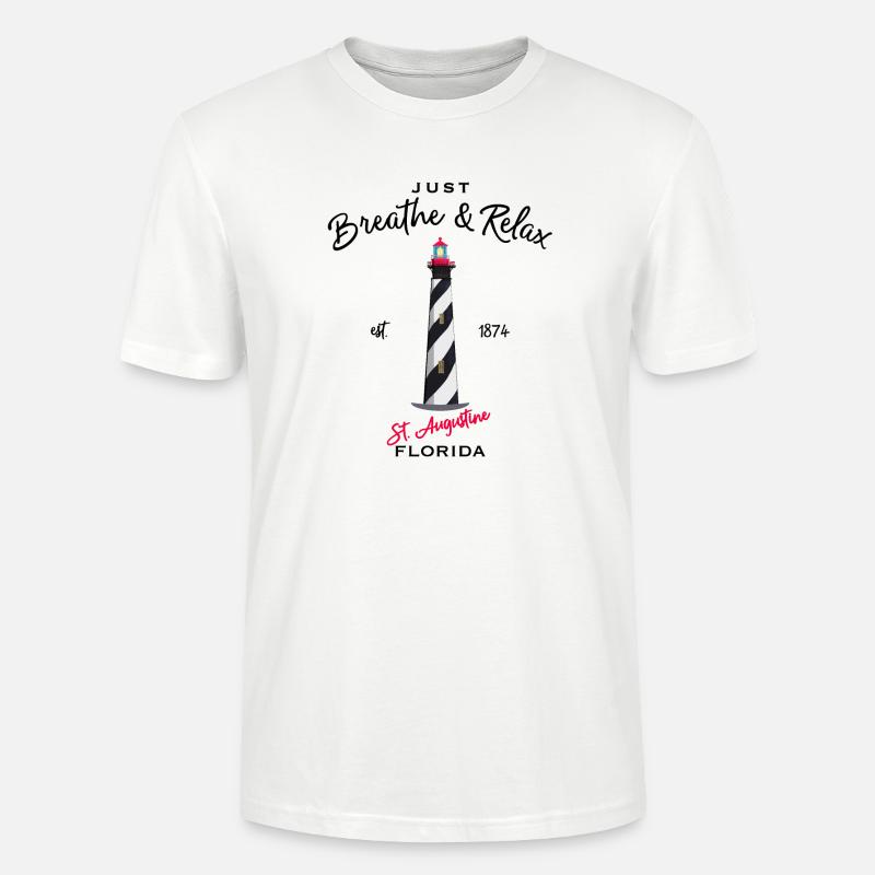 Florida, Leuchtturm St. Augustine - Stanley/Stella Unisex Bio-T-Shirt CRAFTER - Weiß
