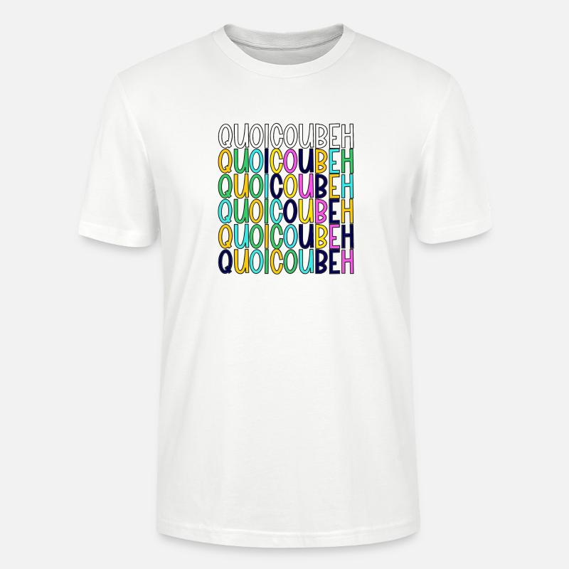 WhatCouBeH Regenbogen-Gitter - Stanley/Stella Unisex Bio-T-Shirt CRAFTER - Weiß