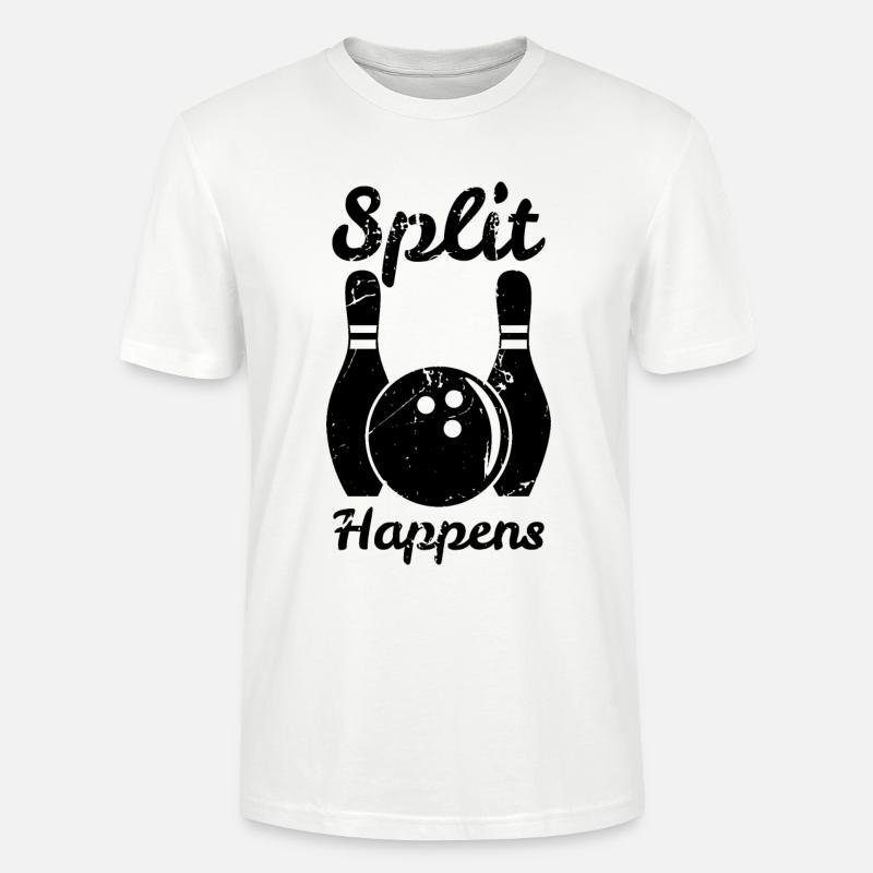 Jeu de mots de bowling - T-shirt bio CRAFTER Stanley Stella Unisexe - blanc