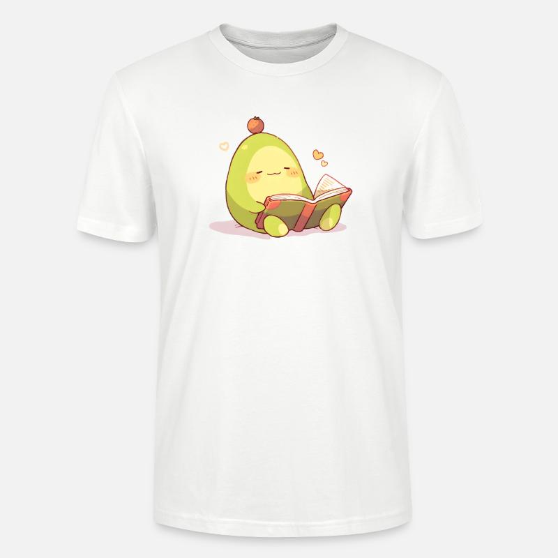 Avocado Leseheld – Kuschelnde Buchzeit - Stanley/Stella Unisex Bio-T-Shirt CRAFTER - Weiß