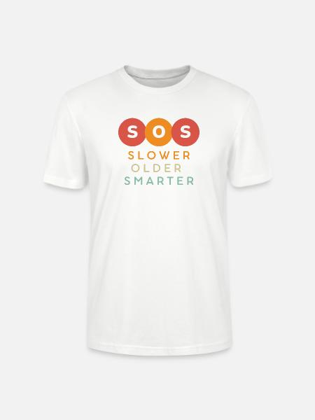 SOS Slower Older Smarter Design - Stanley/Stella Unisex Bio-T-Shirt CRAFTER - Weiß