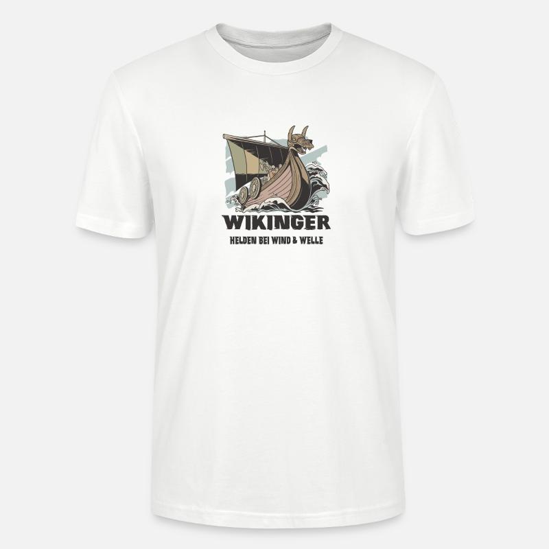 Wikinger Seefahrt Design - Stanley/Stella Unisex Bio-T-Shirt CRAFTER - Weiß