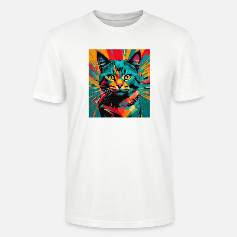 Katze - Stanley/Stella Unisex Bio-T-Shirt CRAFTER - Weiß