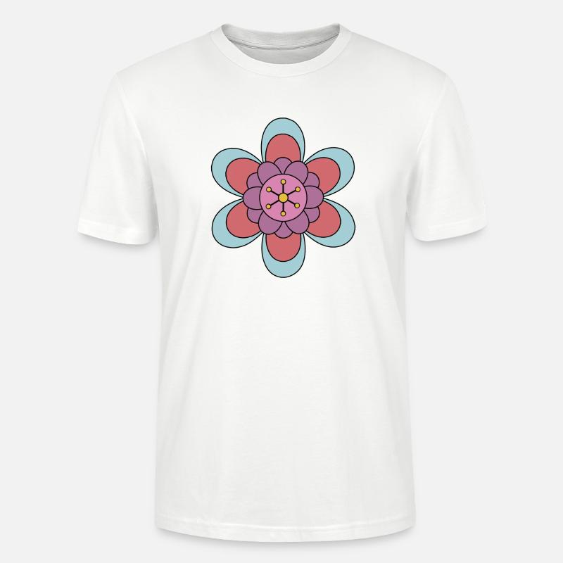 Niedliche Funky Hippie Boho Blume - Stanley/Stella Unisex Bio-T-Shirt CRAFTER - Weiß