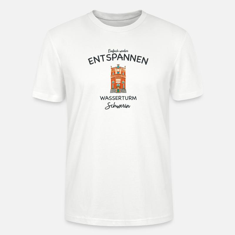 Schwerin, Wasserturm Weinberg, einfach Entspannen - Stanley/Stella Unisex Bio-T-Shirt CRAFTER - Weiß
