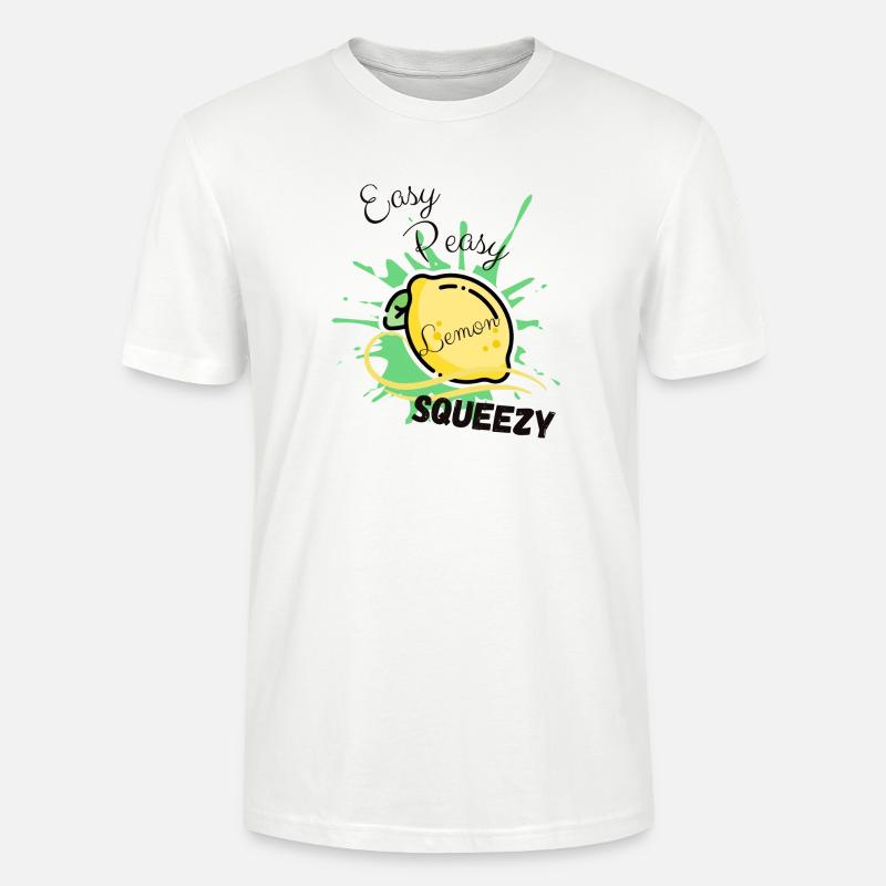 Zitrone Easy Peasy Lemon Squeezy - Stanley/Stella Unisex Bio-T-Shirt CRAFTER - Weiß