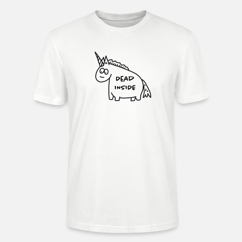 Einhorn - Dead Inside - Stanley/Stella Unisex Bio-T-Shirt CRAFTER - Weiß