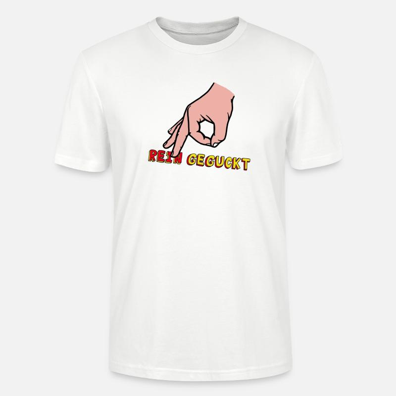Comic-Hand Zeigefinger mit Retro Text - Stanley/Stella Unisex Bio-T-Shirt CRAFTER - Weiß