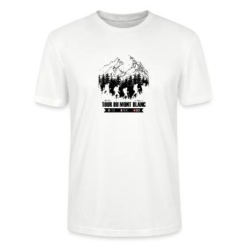 Tour du Mont Blanc - T-shirt bio CRAFTER Stanley Stella Unisexe - blanc - Devant - Alina (178cm) & Michal (187cm)