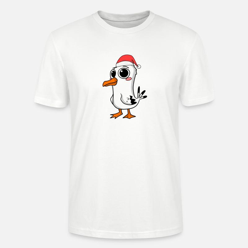 Möwe Weihnachten - Stanley/Stella Unisex Bio-T-Shirt CRAFTER - Weiß