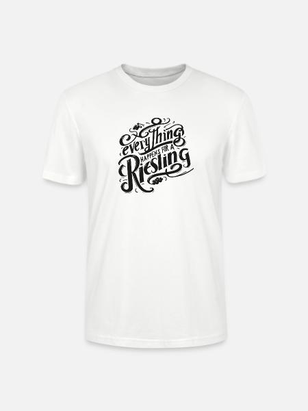 everything happens for a riesling! - Stanley/Stella Unisex Bio-T-Shirt CRAFTER - Weiß