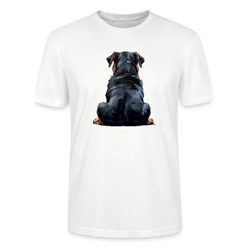 Rottweiler - Stanley/Stella Unisex Bio-T-Shirt CRAFTER - Weiß - Vorne - Alina (178cm) & Michal (187cm)