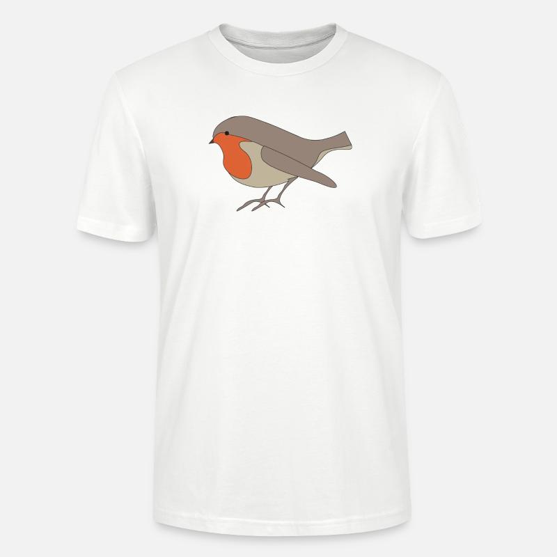 Rotkehlchen - Stanley/Stella Unisex Bio-T-Shirt CRAFTER - Weiß