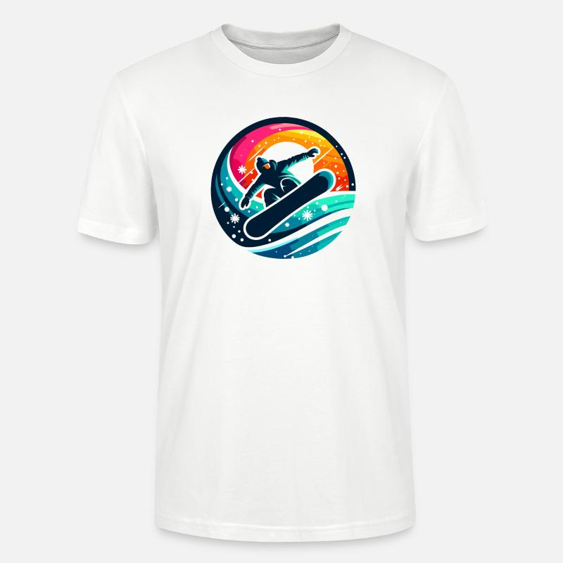 Vibrationen der Snowboard-Evolution - Stanley/Stella Unisex Bio-T-Shirt CRAFTER - Weiß
