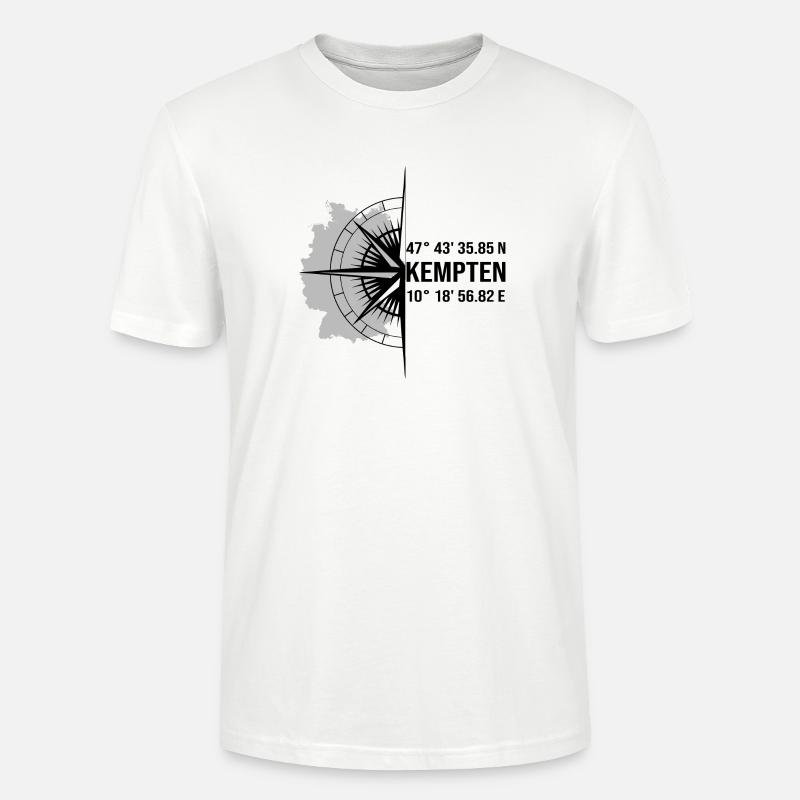 Koordinaten Kempten - Stanley/Stella Unisex Bio-T-Shirt CRAFTER - Weiß