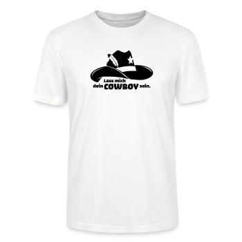 cowboy Fasching Karneval Party - Stanley/Stella Unisex Bio-T-Shirt CRAFTER - Weiß - Vorne - Alina (178cm) & Michal (187cm)