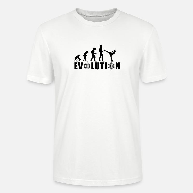 EVOLUTION EISKUNSTLAUF WINTER SCHNEE - Stanley/Stella Unisex Bio-T-Shirt CRAFTER - Weiß