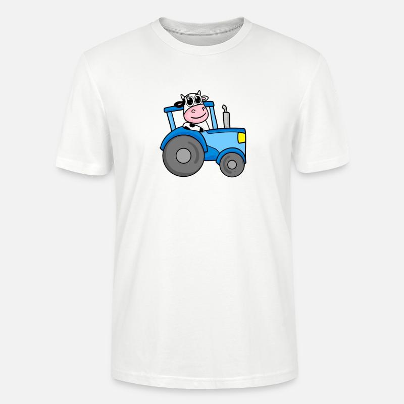 Kuh Traktor Bauernhof - Stanley/Stella Unisex Bio-T-Shirt CRAFTER - Weiß