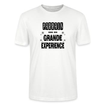 Parrain Avec Une Grande Expérience - T-shirt bio CRAFTER Stanley Stella Unisexe - blanc - Devant - Alina (178cm) & Michal (187cm)