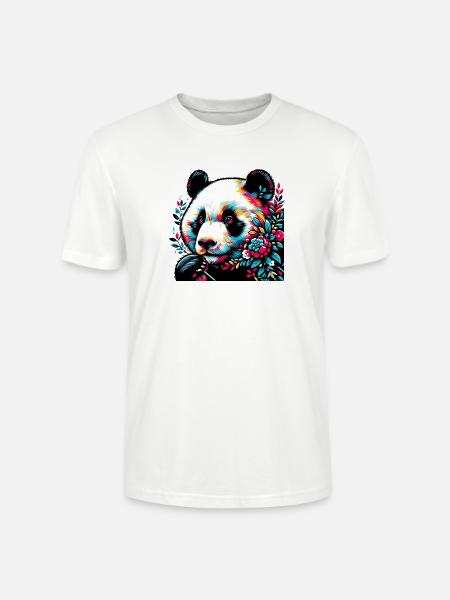 Panda - Stanley/Stella CRAFTER Unisex Organic T-Shirt - white