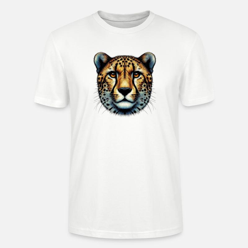 Guépard - T-shirt bio CRAFTER Stanley Stella Unisexe - blanc