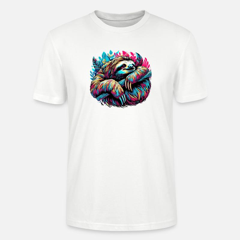 Faultier - Stanley/Stella Unisex Bio-T-Shirt CRAFTER - Weiß